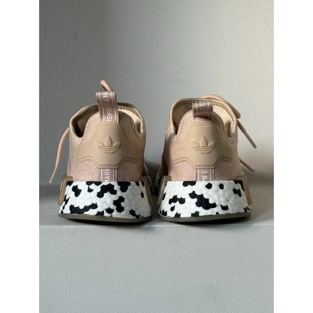 Adidas NMD R1 Halo Blush Spotted Womens 7.5 Cow Print Pink Beige Sneakers GZ7996